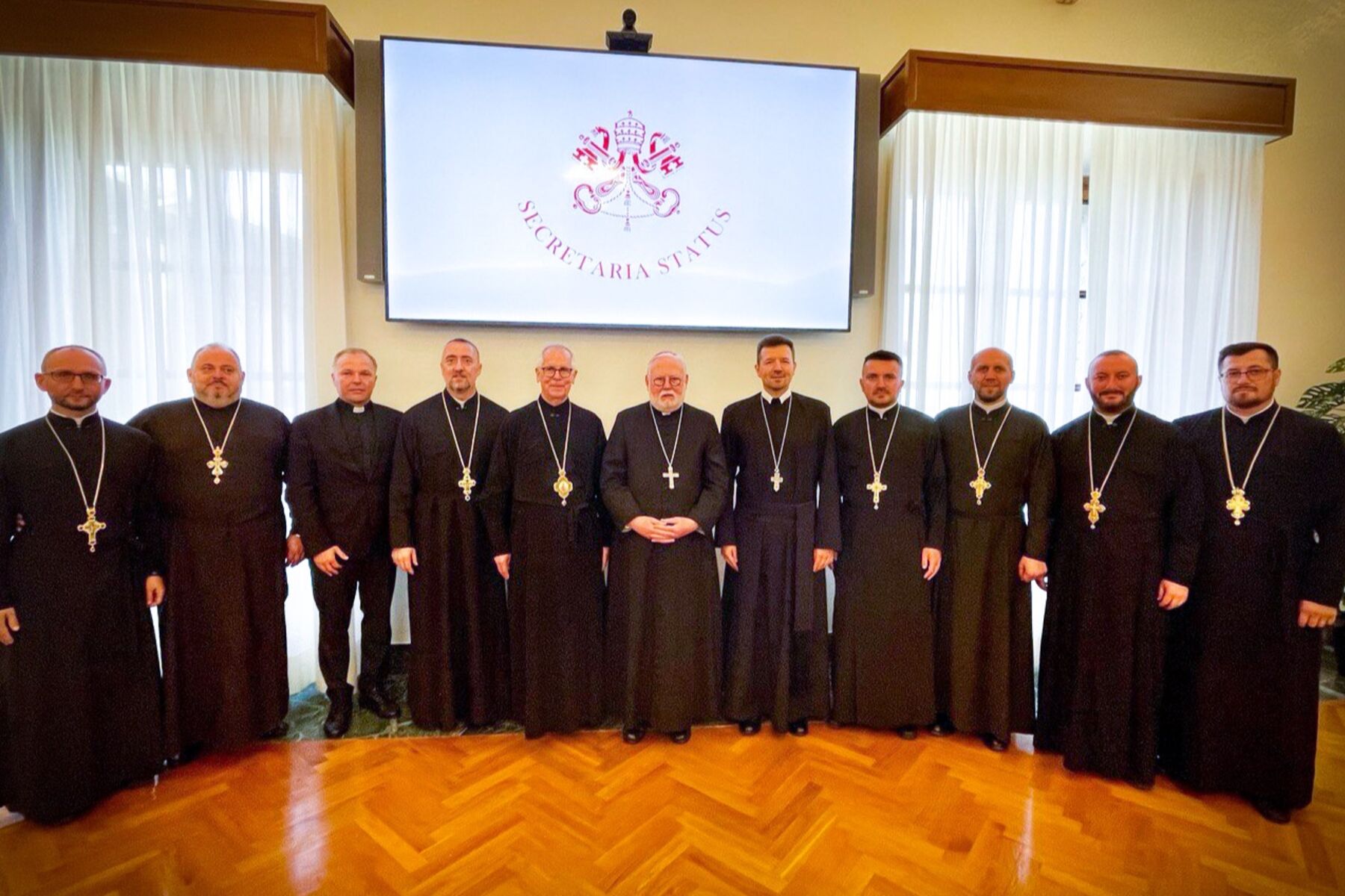 «La Santa Sede è sempre pronta a sostenervi»: l’Arcivescovo Gallagher durante l’incontro con i rappresentanti dell’Esarcato