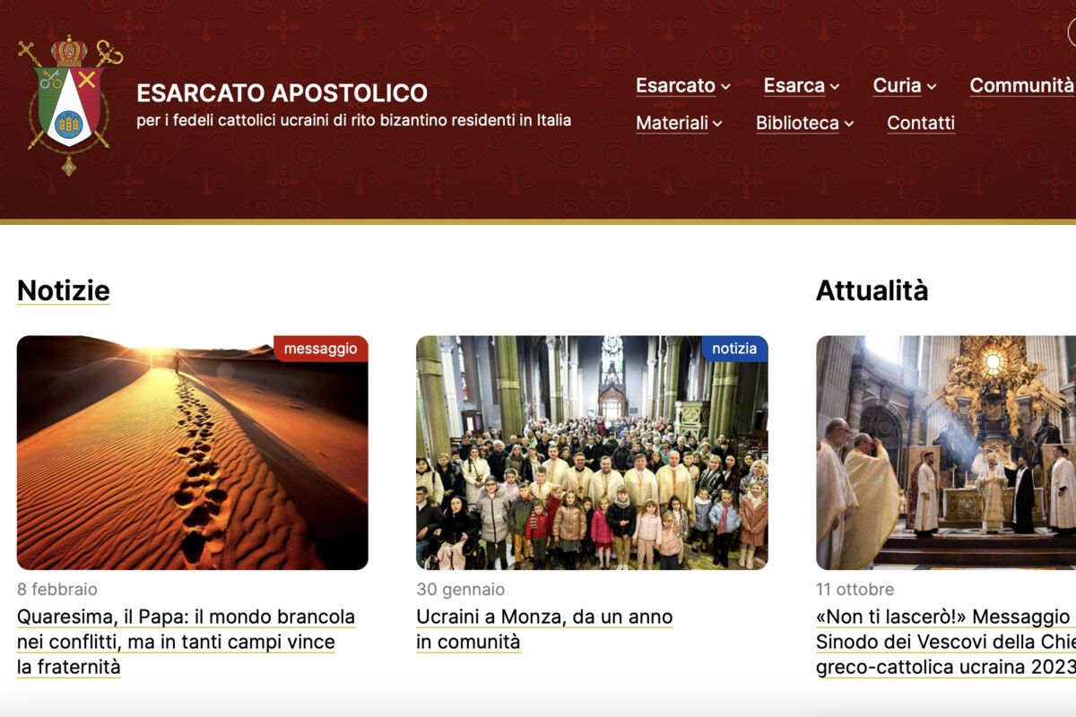 Nuovo sito web dell’Esarcato Apostolico in Italia